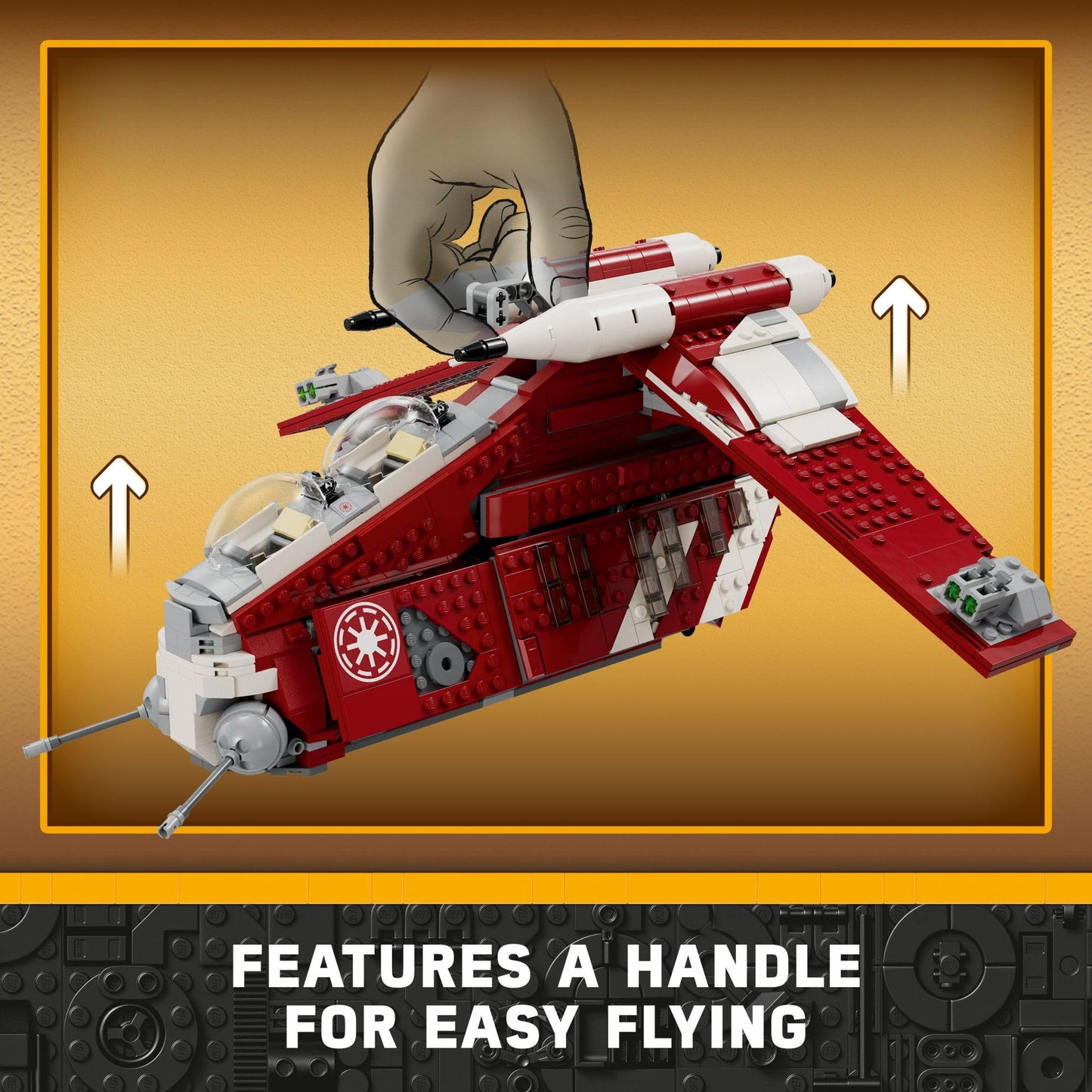 LEGO Star Wars: The Clone Wars Coruscant Guard Gunship - Buildable Star Wars Toy for 9 Year Olds - Gift Idea for Fans - Includes 3 Clone Trooper Minifigures - 75354