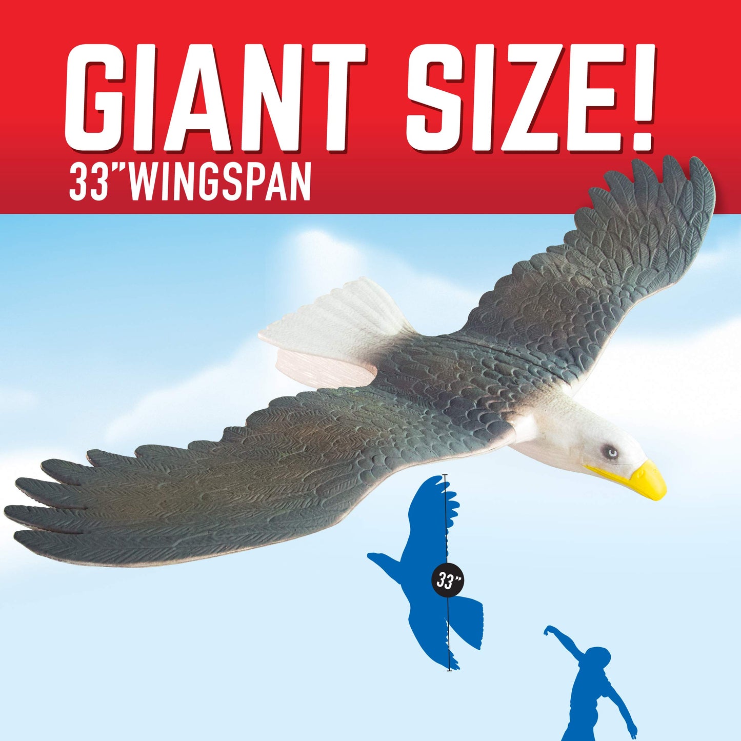 GEOGLIDE Freedom Eagle Glider with 33 inch Wingspan