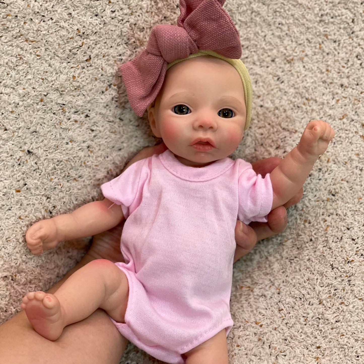OtardDolls 10 Inch Silicone Baby Doll Full Body Soft Silicone Reborn Baby Mini Silicone Baby Dolls Reborn Baby Dolls Handmade Real Babies Dolls Set