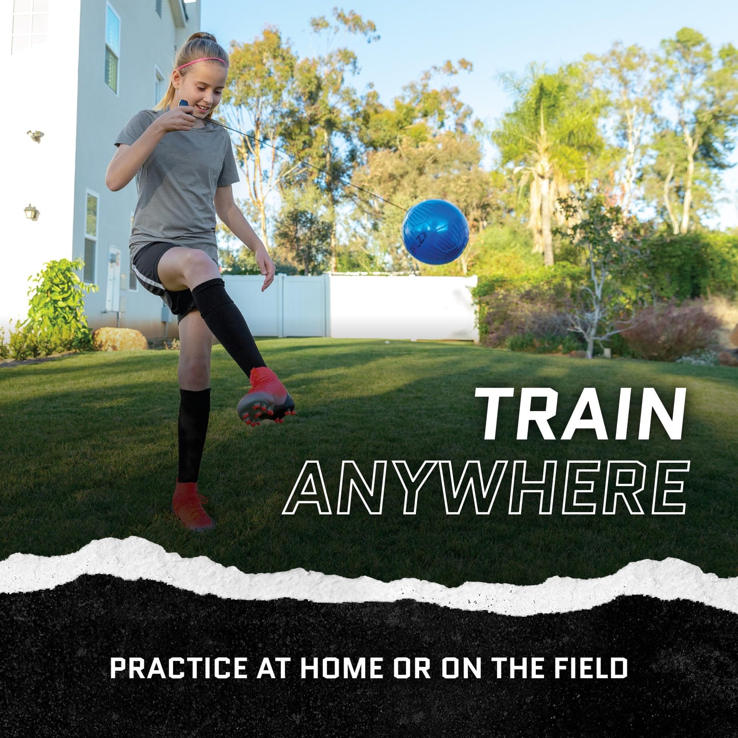 SKLZ Star-Kick Solo Soccer Trainer with Size 1 Soccer Ball, Cobalt