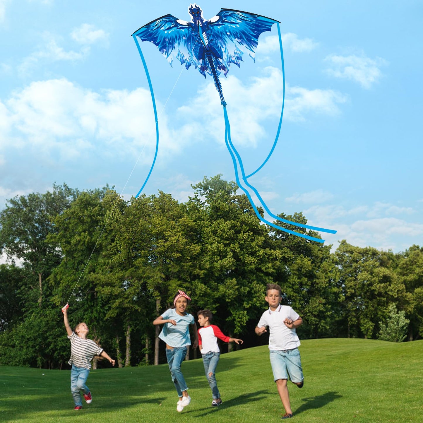 Dragon Kite for Adults, Gifts for Easter, Kites for Kids Ages 4-8 8-12 Easy to Fly, Kite for Beginners Beach Trip Park Family Outdoor Games and Activities