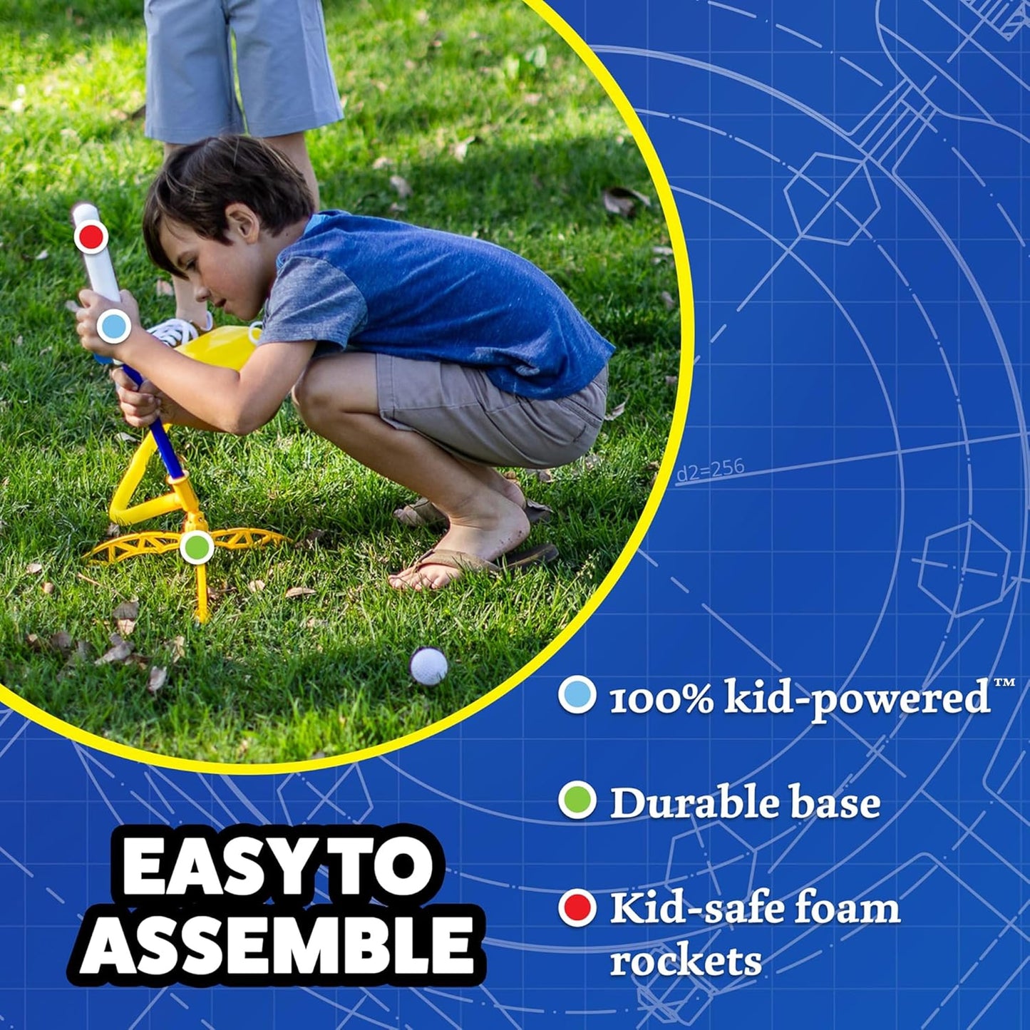Stomp Rocket Jr Glow Rocket Refills, 6 Rockets - Replacement Glow in The Dark Rockets for Soft Foam Rocket Launcher for Kids - Fun Backyard & Outdoor Kids Toys Gifts for Boys & Girls