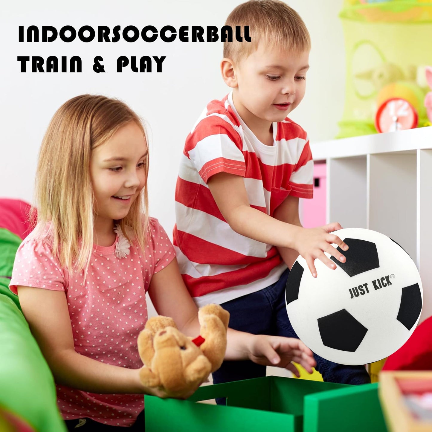 SRG Silent Foam Soccer Ball Size 5 – Indoor Soft Soccer Training Ball, Quiet Lightweight Foam Ball for Dribbling & Footwork Practice, Noise-Free House Ball Gift in Premium Box