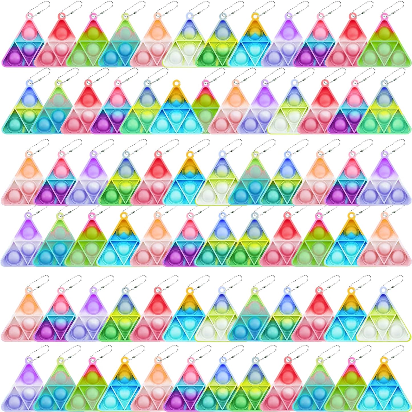 72 Pcs Kids Party Favors Pop Fidget Keychain lt Mini Fidget Toys Bulk for Kids Goodie Bag Stuffers Classroom Prizes It Bubbles Poppers Students Bulk Toys