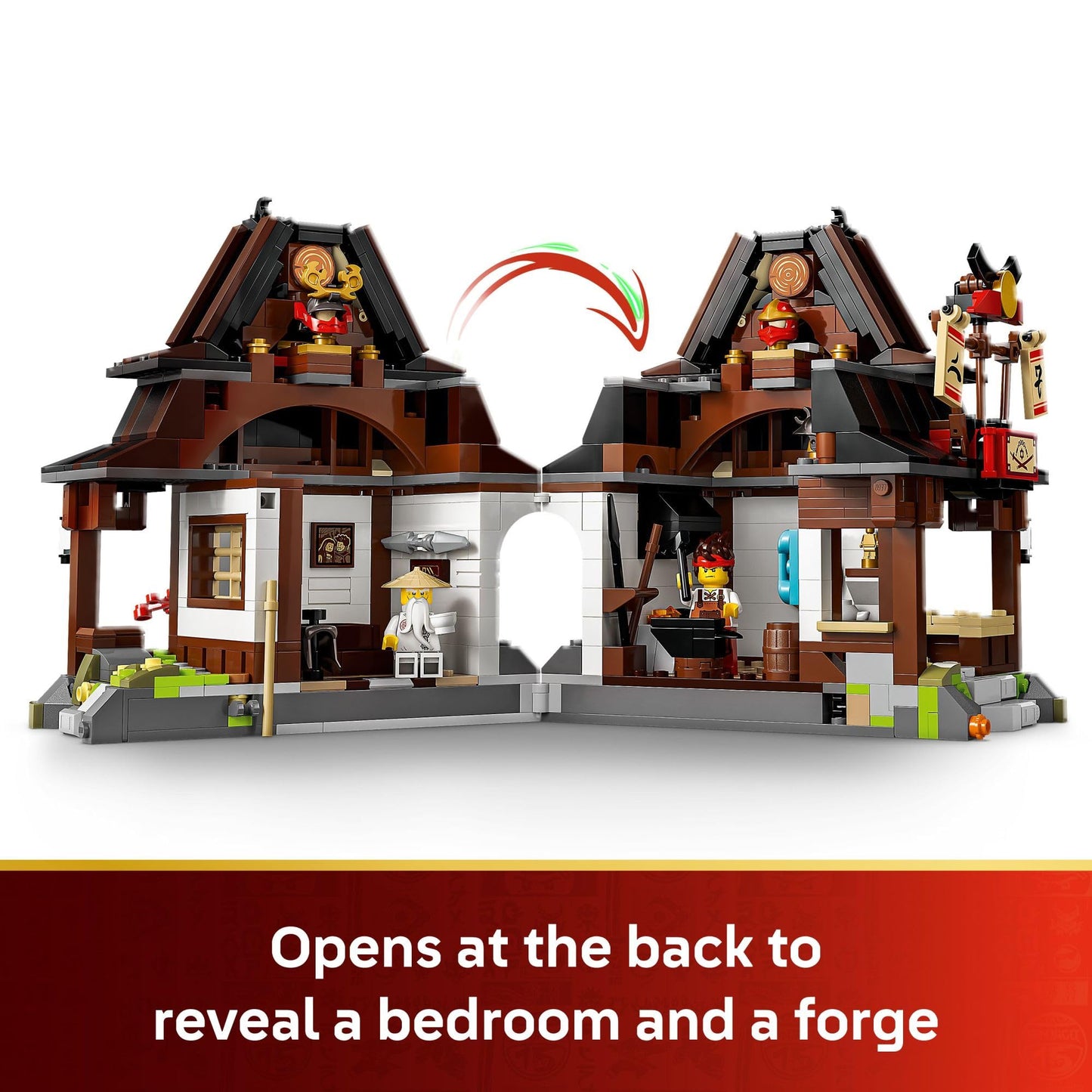 LEGO NINJAGO Four Weapons Blacksmith 15th Anniversary Building Toy for Kids, Ages 14+ - Ninja Playset W/Collectible Elemental Master of Earth + 4 Minifigures - Gift Idea for Teen Boys & Girls - 71858