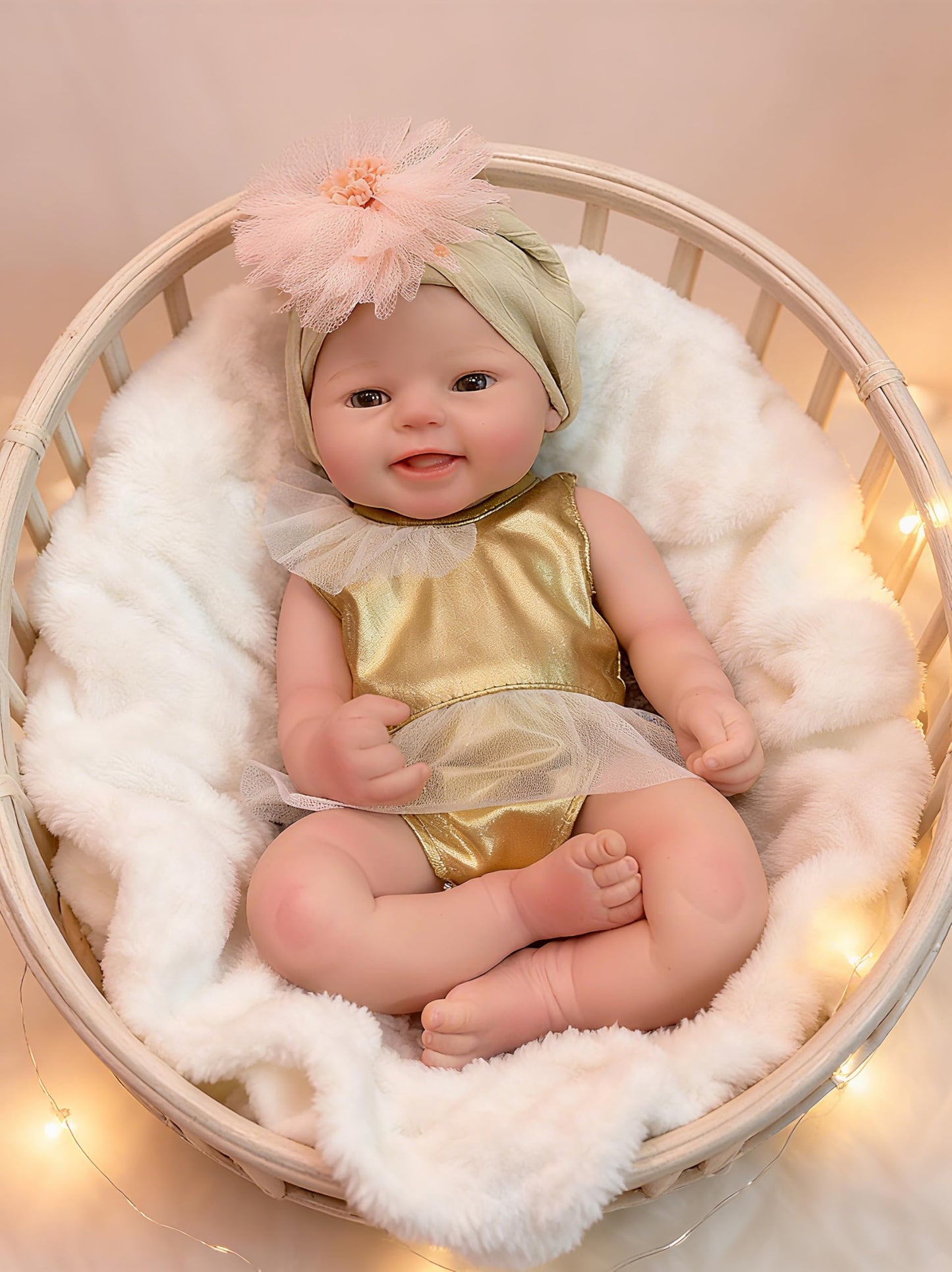 Abenduot Silicone Baby Doll - 15" Reborn Baby Dolls Silicone Full Body, Anatomically Correct Newborn Real Life Baby Doll with Feeding Kit & Box for Kids Age 3+