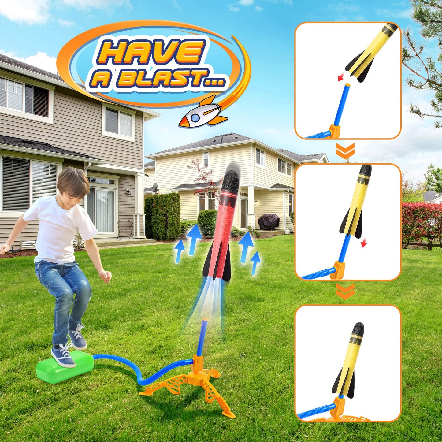 Delighkidz Foam Flying Toys Refills 8 Pack Replacement Foam Flying Compatible with Popular Toys Flying Launchers for Kids Outdoor Toy Easter Birthday Gifts for Kids Boys