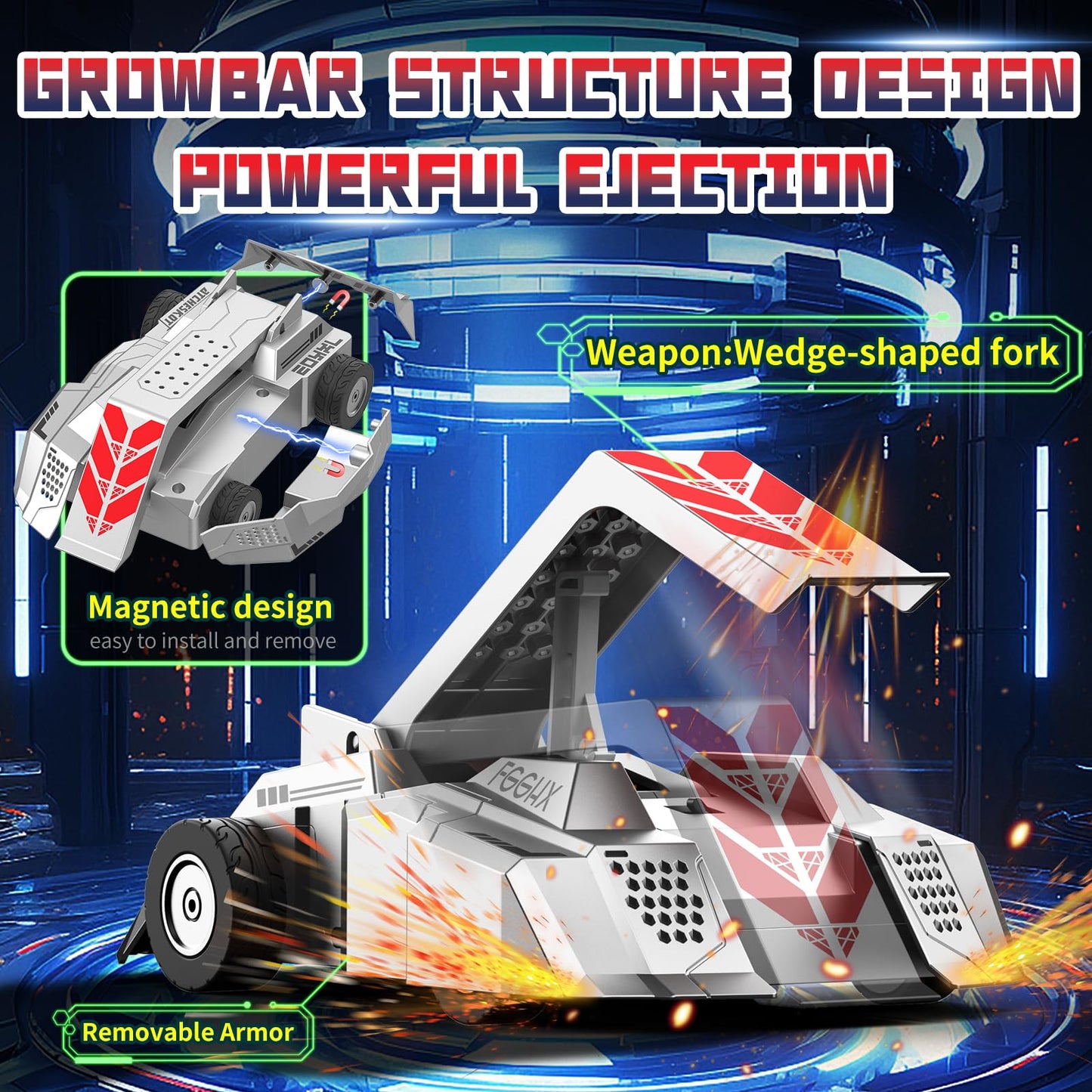 Cetuai Remote Control Battle Robots, 2-Player RC Fighting Toys for Kids Wireless Fighting Robots STEM Toys 2.4 GHz Wireless Game Set Birthday Gifts for Boys and Girls Age 3+ (Grey)