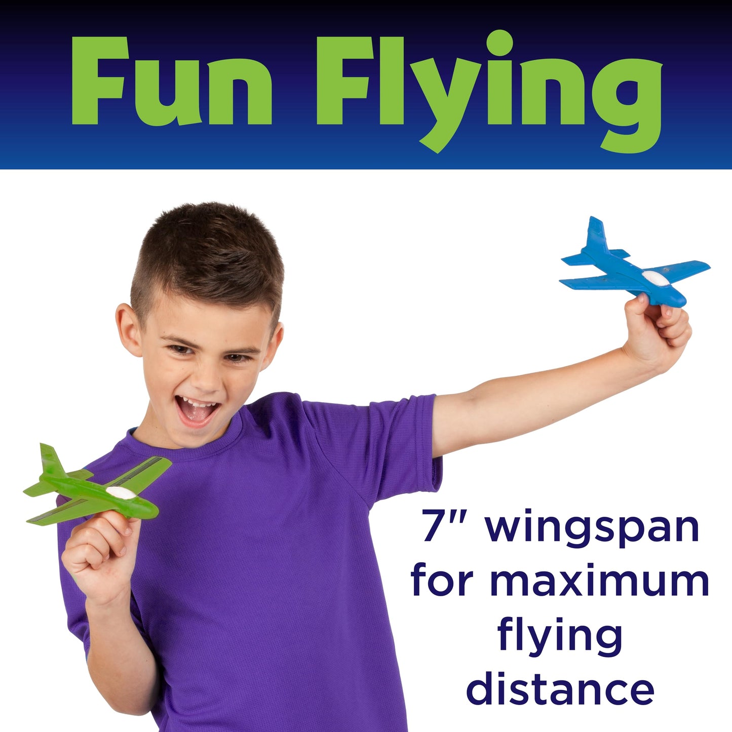 Creativity for Kids Stunt Squadron Foam Fliers: Makes 3 Airplane Toys for Kids, Crafts and STEM Kits for Kids, Toys for Boys and Girls, Boys Gifts (Ages 5+)