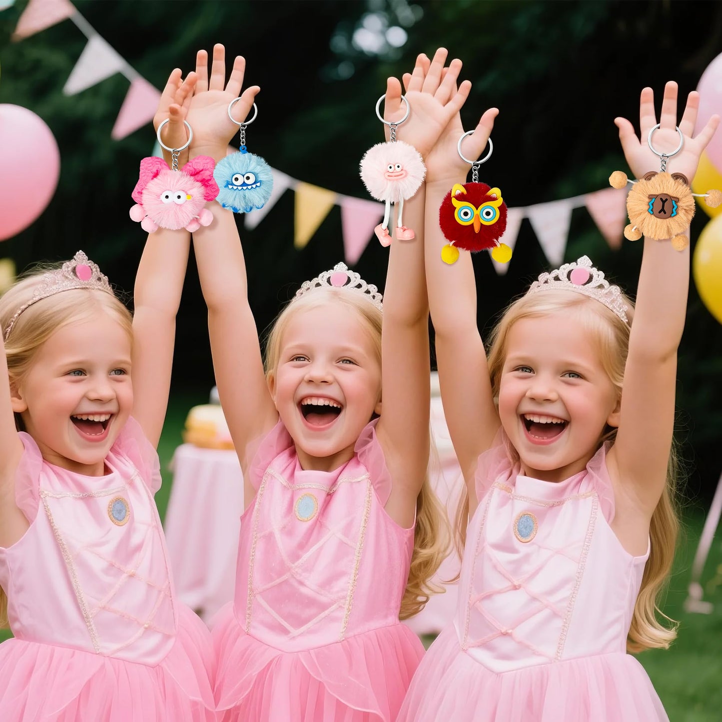 LieToi Kids Keychain - 72Pcs Cute Key Chains Goodie Bags Fillers Holiday Party Favors Elementary Classroom Student Prizes Easter Egg Fillers Basket Stuffers Keyrings Bulk Birthday Carnival Events Gift