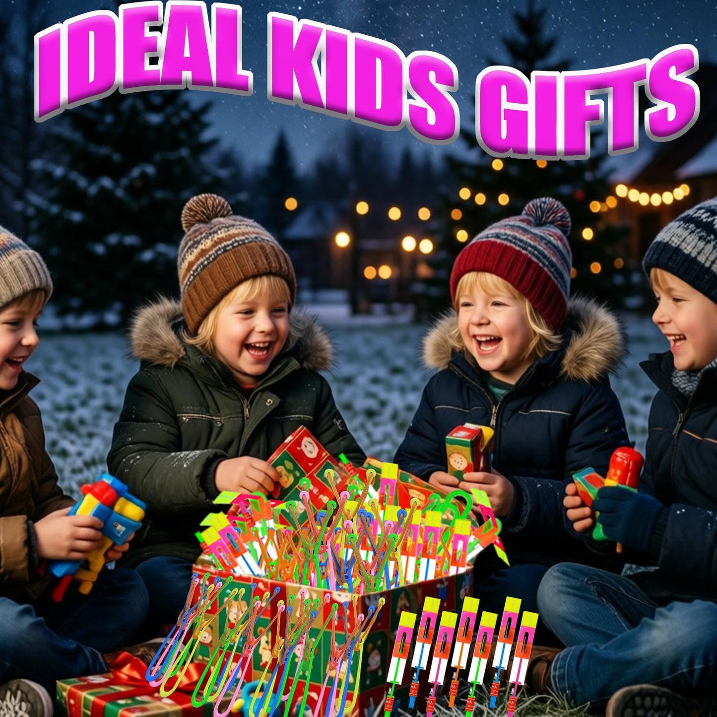 36 Sets Light Up Flying Toys,Slingshot for Kids,Glow In The Dark Party Supplies,Camping Essentials,Beach,Outdoor Games,Outside Toys,Valentines Day Gifts,Classroom Prizes,Party Favors for Kids 8-12 4-8
