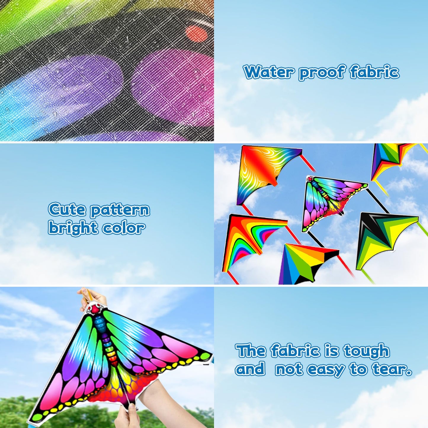 6 Pcs Mini Kites for Kids Ages 3-5 4-8 8-12, Finger Launcher Kites Easy to Fly on Beach|Park|Plaza|Garden|Backyard, Great for Birthday Party Favors Goodie Bags Stuffers