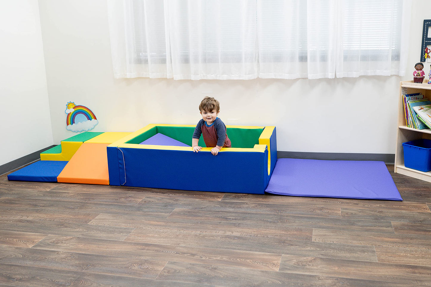 Children's Factory Adventure Center, Primary, CF805-305, Toddler Climber, Baby Play Yard, Kids Indoor Play Equipment for Nursery, Preschool or Daycare