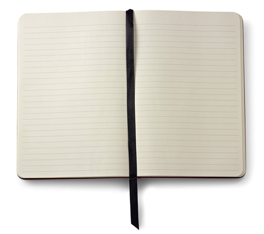 Cross Calais Satin Chrome Refillable Ballpoint Pen and Medium Lined Journal Gift Set, Includes Premium Gift Box - Crimson Red