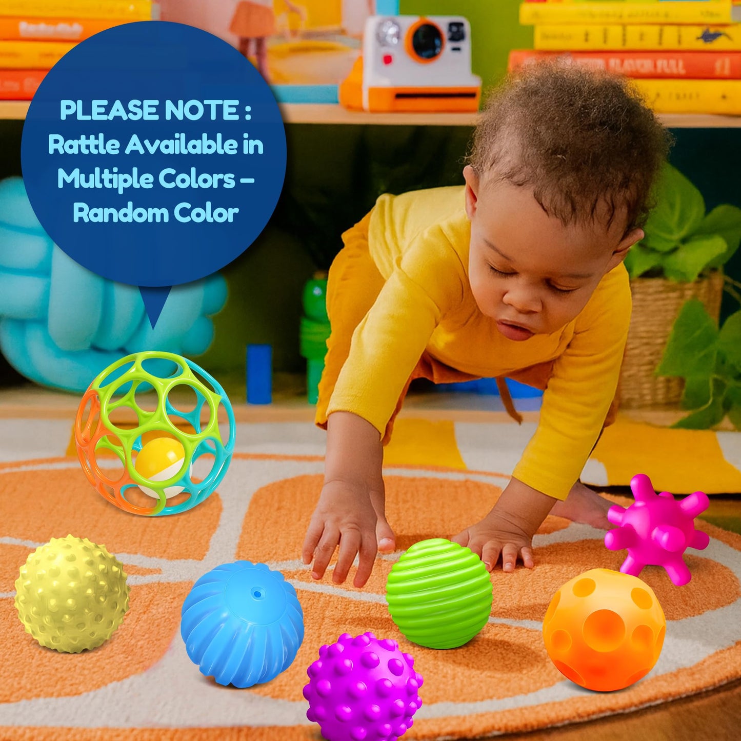 ROHSCE Baby Blocks 6-12 Months & Sensory Balls Bundle, 34 PCS Soft Stacking Blocks and 7 PCS Textured Rattle Teething Toys, Kids Building Toys for Toddlers 1-3, Montessori Gift for Boys & Girls