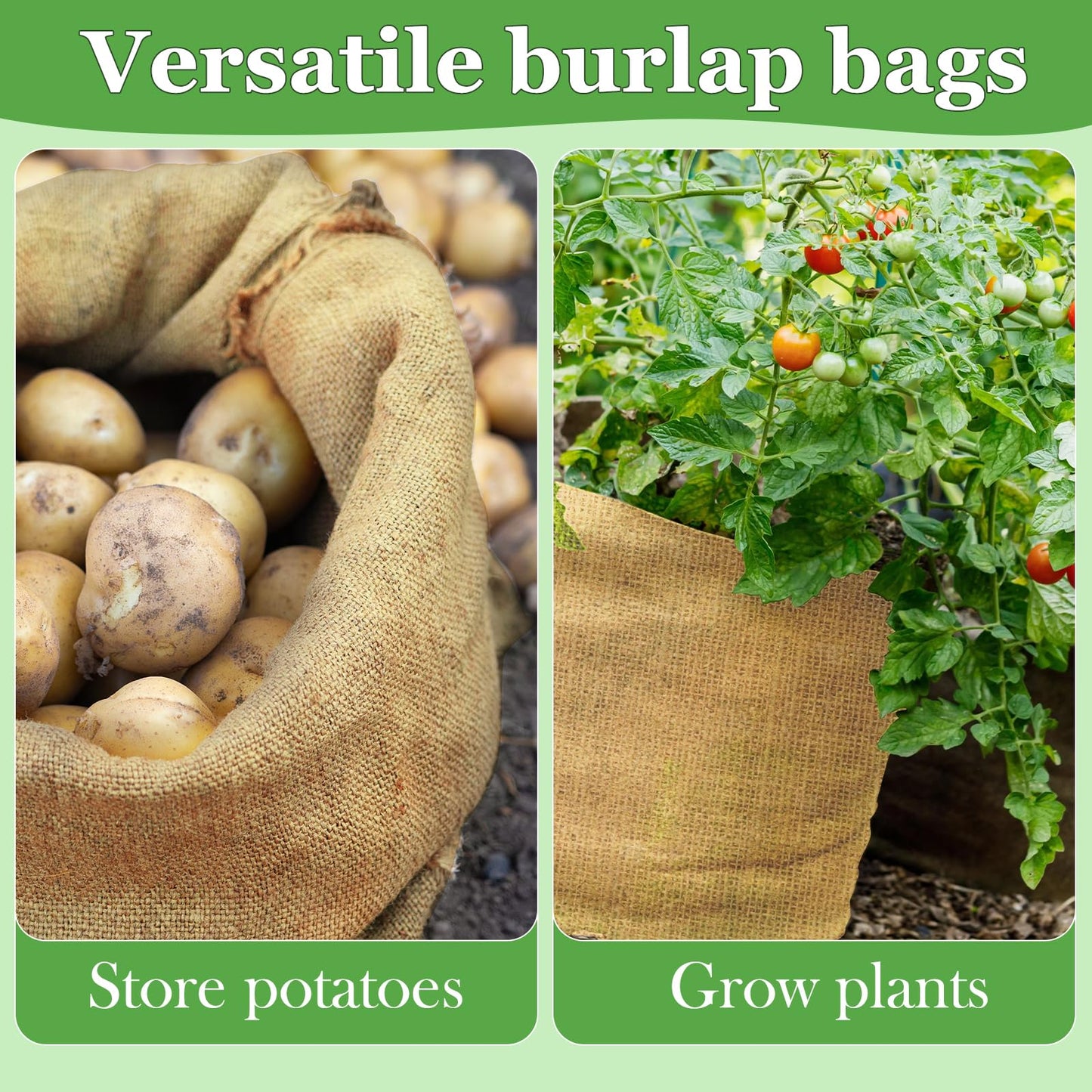 CWLAKON 6 Pack Large Burlap Potato Sack Race Bags for Kids Adults, Field Day Family Reunion 4th of July Easter Halloween Game, Outdoor Camping Picnic Birthday Party Outside Yard Lawn Carnival Games