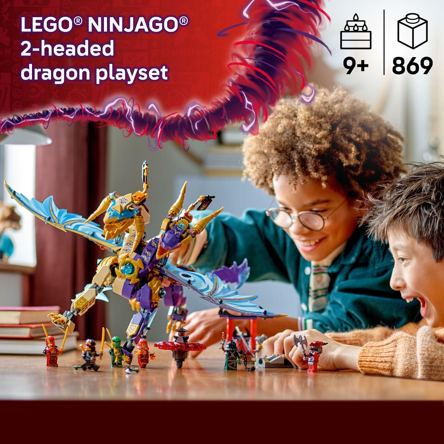 LEGO NINJAGO Arc Dragon of Focus Battle Playset - Kids Toy for Ages 9 and Up - Birthday Gift Idea for Boys and Girls - Dragons Rising Toy with 8 Ninjago Minifigures - 71836