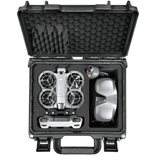 Lekufee Waterproof Hard Carrying Case for DJI Neo 2 Drone, Fly More Combo, DJI RC 2, RC N3, Goggles N3/3, RC Motion 3, and Accessories(Case Only)