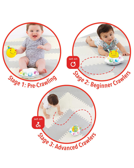 Skip Hop Gift Set of Baby 3 in 1 Activity Center , 4mo+, Explore & More + Skip Hop 3-Stage Developmental Learning Crawl Toy, Explore & More Follow-Me Bee