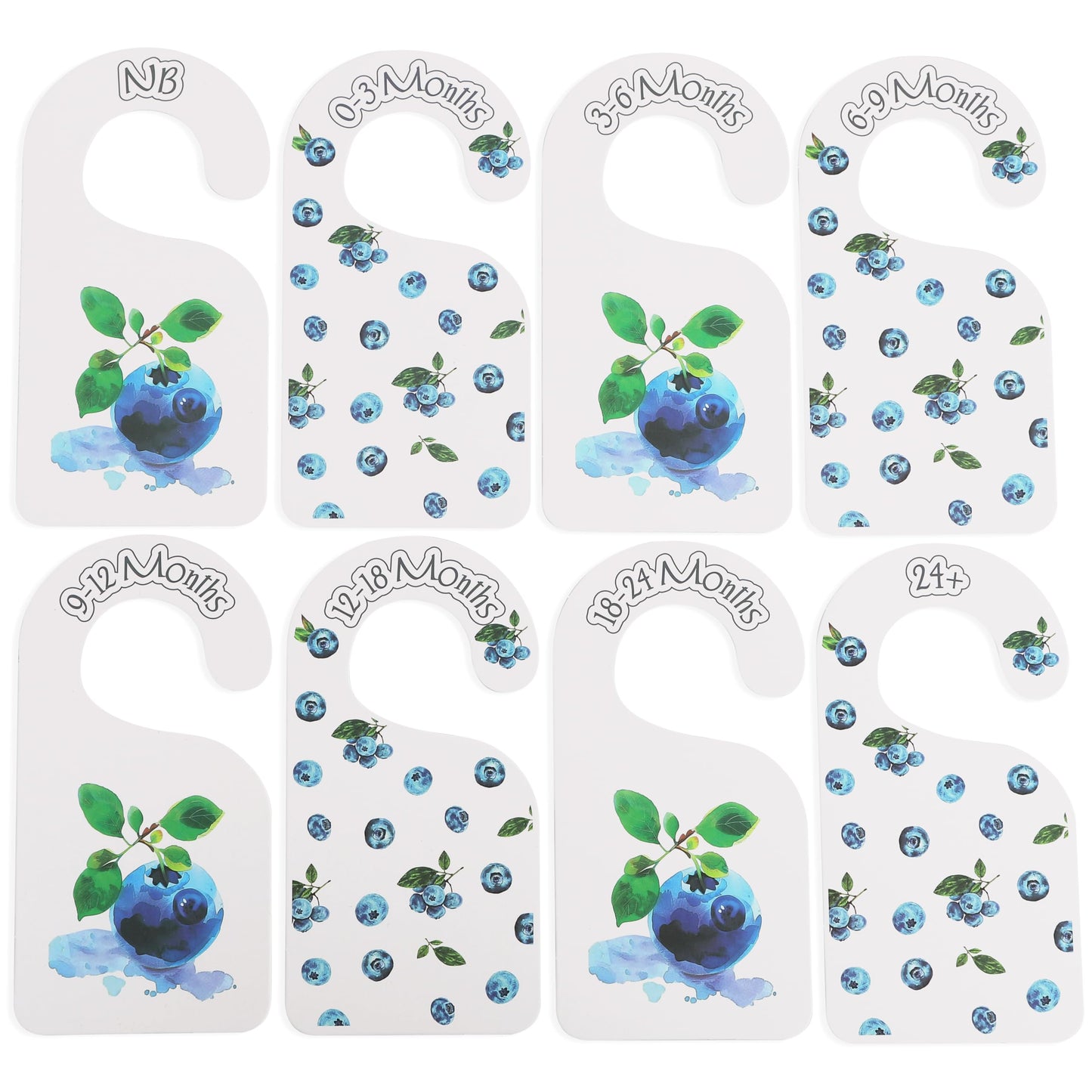 Blueberry Theme Baby Closet Dividers - Berry Baby Clothes Nursery Size Organizer,Nursery Closet Dividers Newborn-24 Months (Blueberry)
