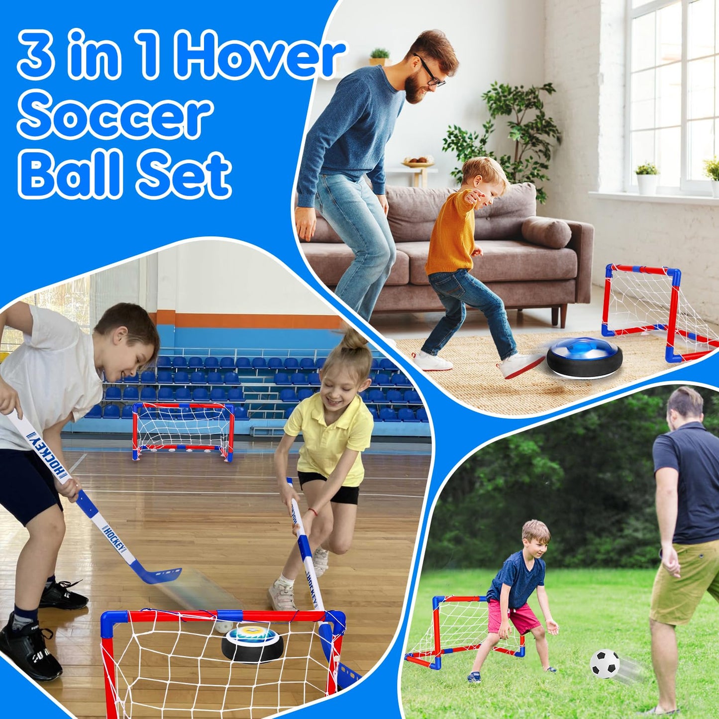Qirptey Hover Soccer Ball & Kids STEM Building Toys