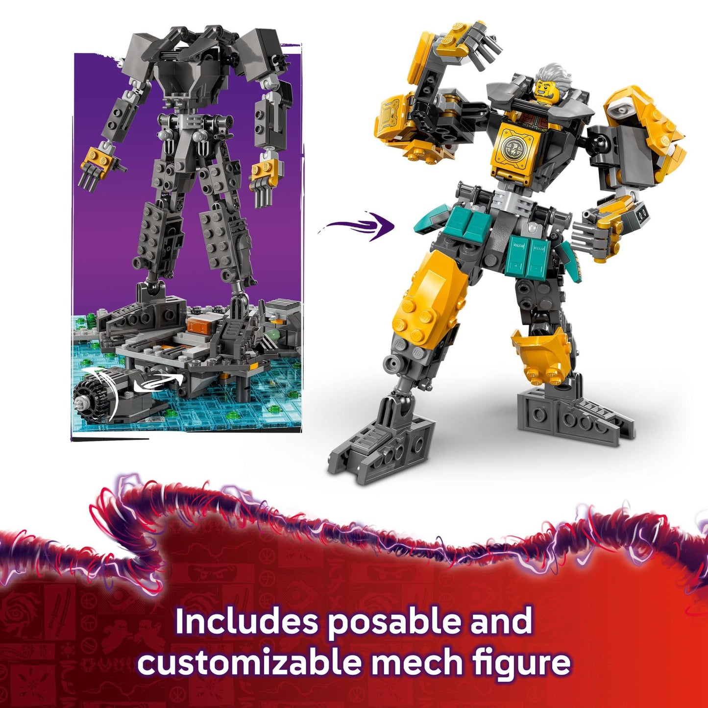 LEGO NINJAGO City Workshops Building Toy - Ninja Set for Boys & Girls, Ages 14+ - Gift for Teens - Includes 10 Minifigures and a Mech - for Play and Display - 71837