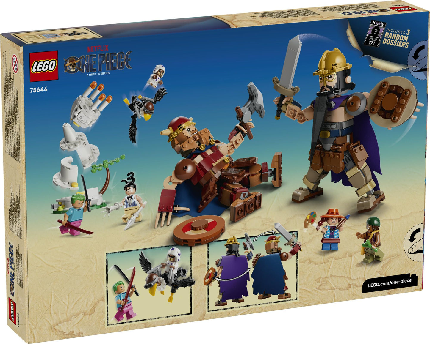 LEGO ONE PIECE Dorry vs. Brogy – Giants of Little Garden - Building Toy for Boys & Girls, Ages 9+ - with 4 Minifigures - Playset for Kids & Anime Fans - Gift for Birthdays - 75644