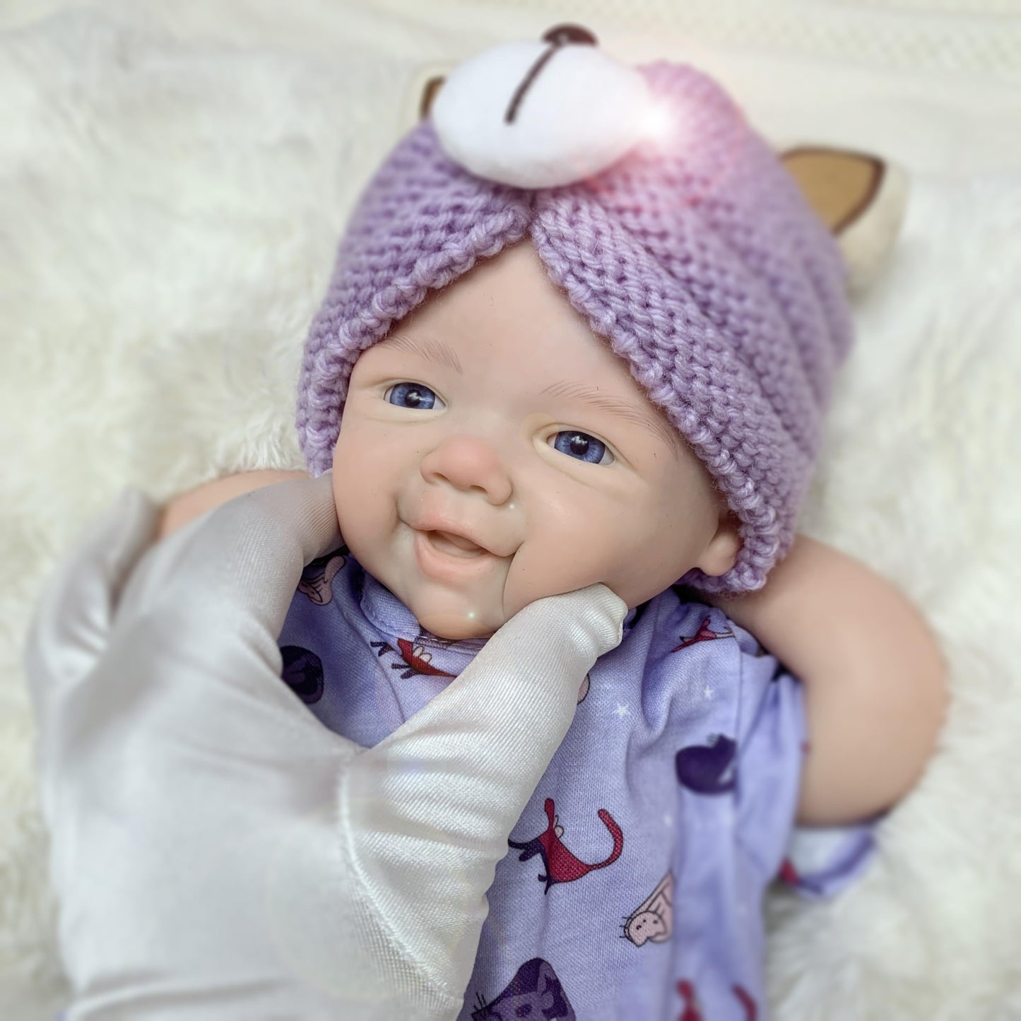 Abenduot 18Inch 6.2lbs Vivienne Can Open Mouth Full Body Solid Silicone Baby Dolls Look Like Real Babies Anatomically Correct Reborn Girl Dolls