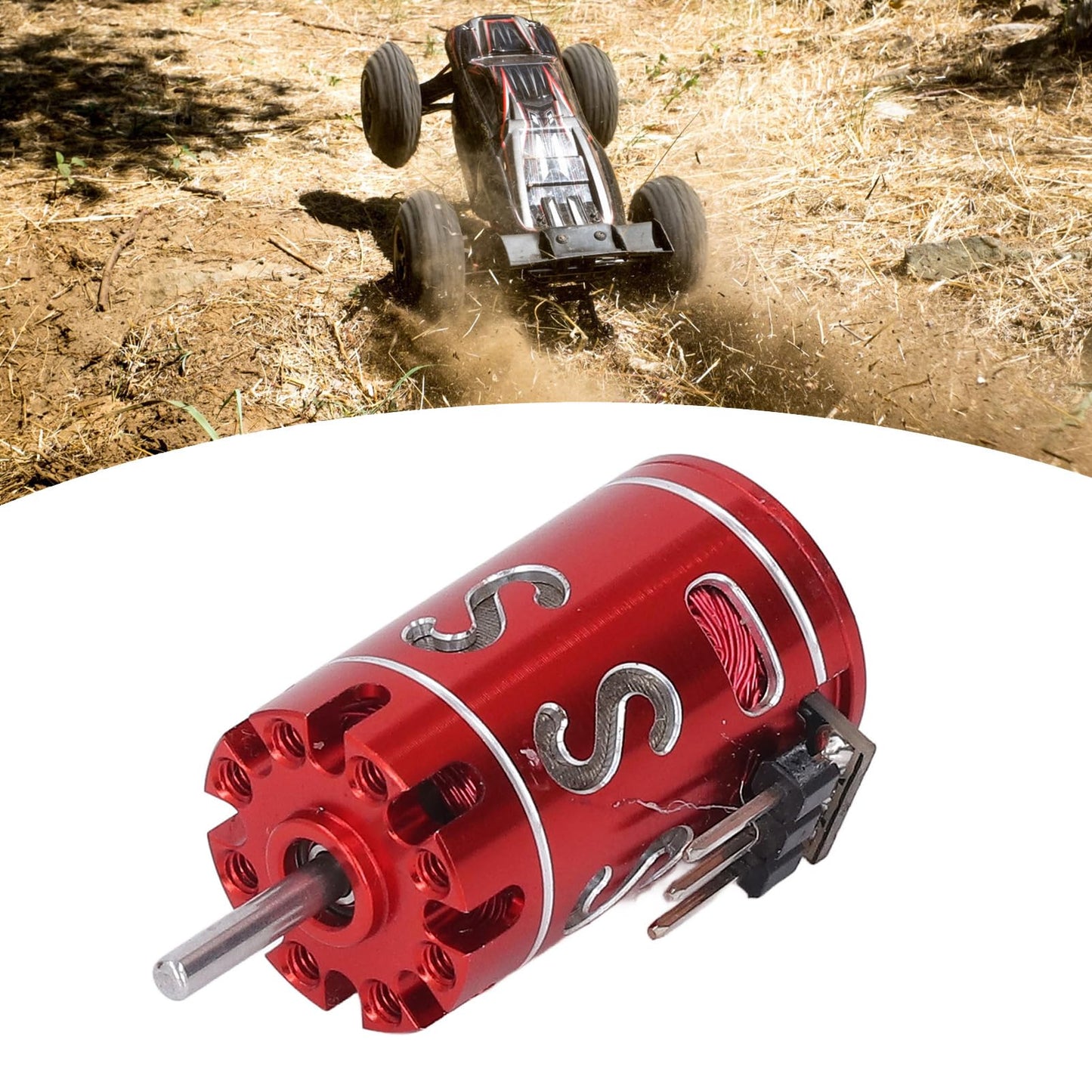Drfeify RC Brushless Mini Electric Motor for K989 K969 1/24 1/28 with 2.0mm Shaft, High Speed RC Boat Model Electric Motor (3500KV