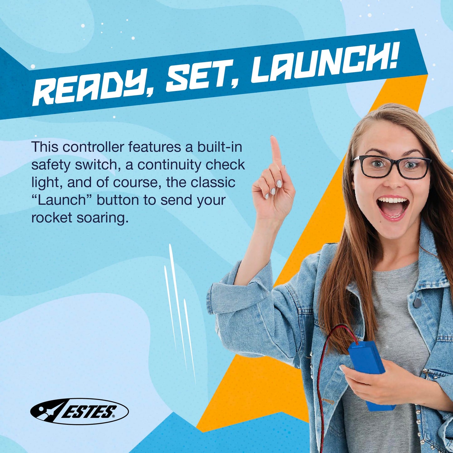 Estes 2230 E Launch Controller, Flying-Rocket-Model Launch Controller, Rocket Model Kit Accessories for Ages 10+