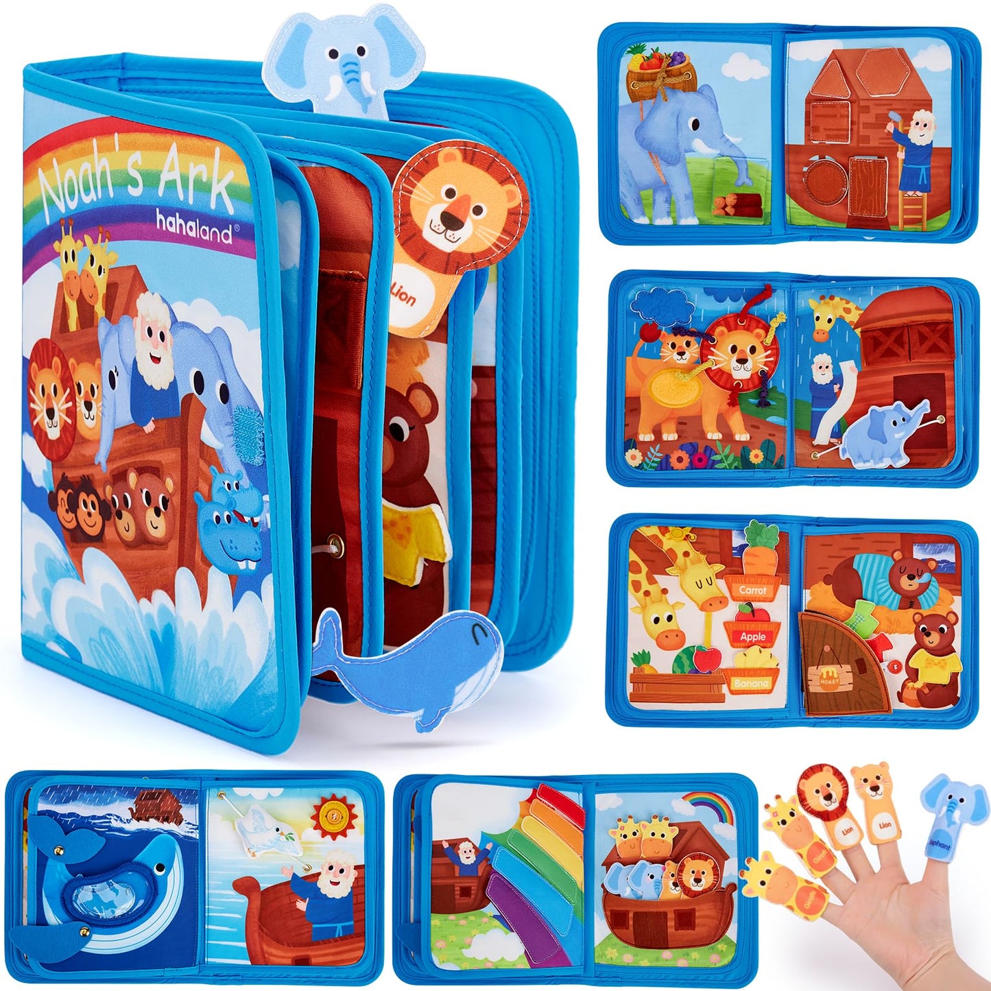 hahaland Busy Book for Toddlers 1-3, Montessori Toys for 1 Year Old, Educational Toddler Car Airplane Travel Toys for Ages 1-3 One Two Year Old Gifts