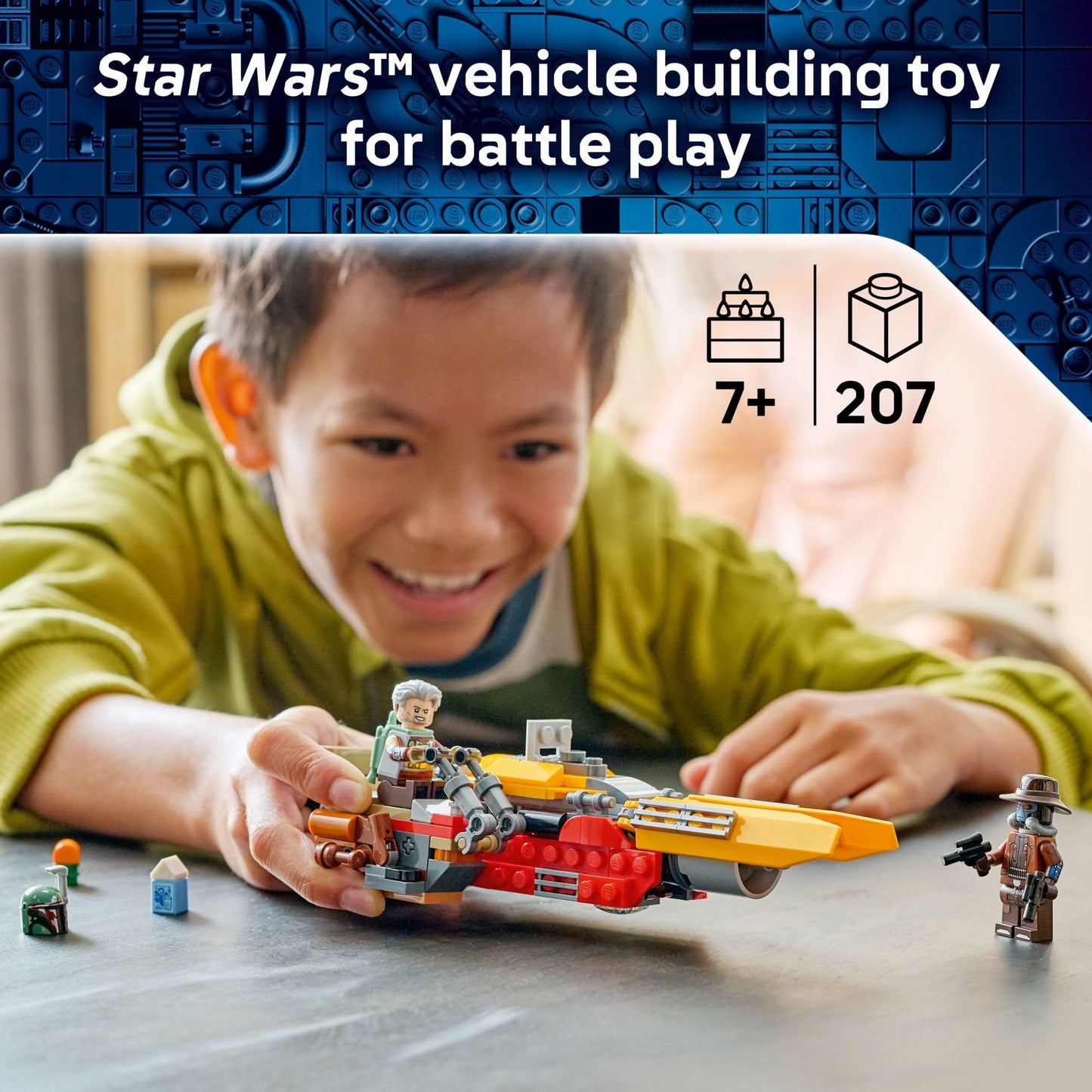 LEGO Star Wars Cobb Vanth’s Speeder Building Toy for Boys & Girls - Pretend Play Space Vehicle for Kids & Fans, Ages 7+ - Gift for Birthdays - W/Cobb Vanth & Cad Bane Minifigures - 75437