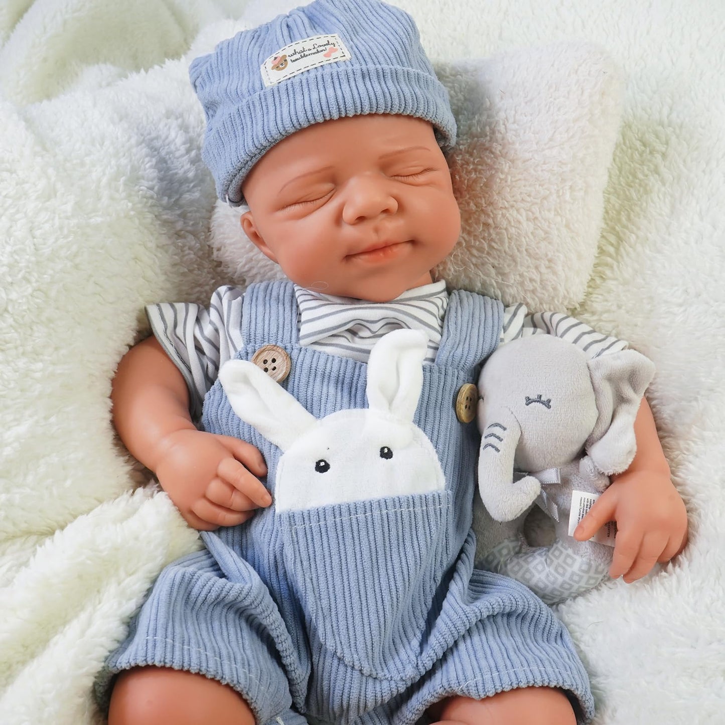 FemmeForm Boy 20 Inch, Full Silicone Baby Doll, Reborn Baby Dolls Silicone Full Body, Sleeping Position Newborn, Not Vinyl, with Gift Box