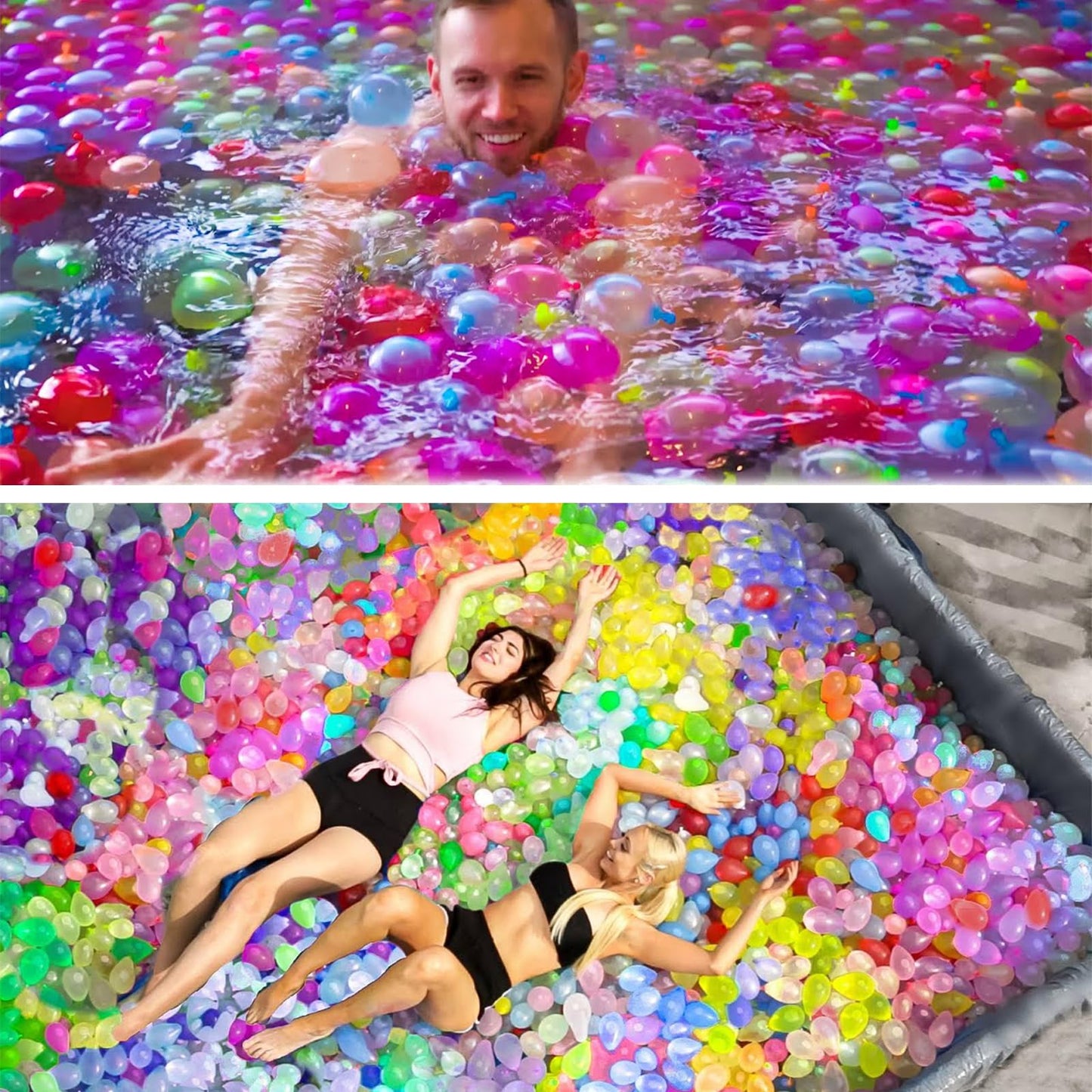 Water Balloons Quick Fill 1000 – Self-Sealing, Fills 100 in 60 Sec, Inflates to 3 Inches, No Pump Needed, for Summer Outdoor Party & Kids Water Fight, Bulk Latex Balloons (1000PCS) (1000pcs)