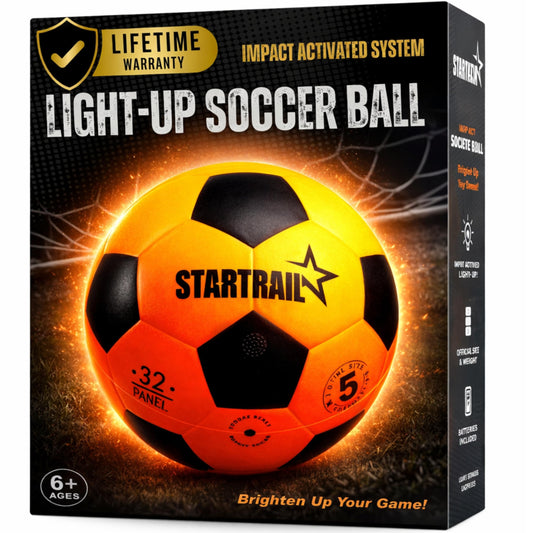 Light Up Soccer Ball, Glow in the Dark Ball NO 5, Soccer Gifts for Boys 8-12, 12-14 Year Old, Kids & Teens Gift Ideas, Sports Toys for Boy & Girl Ages 8 9 10 11 12 13 14 15, Glowing Outdoor Activity