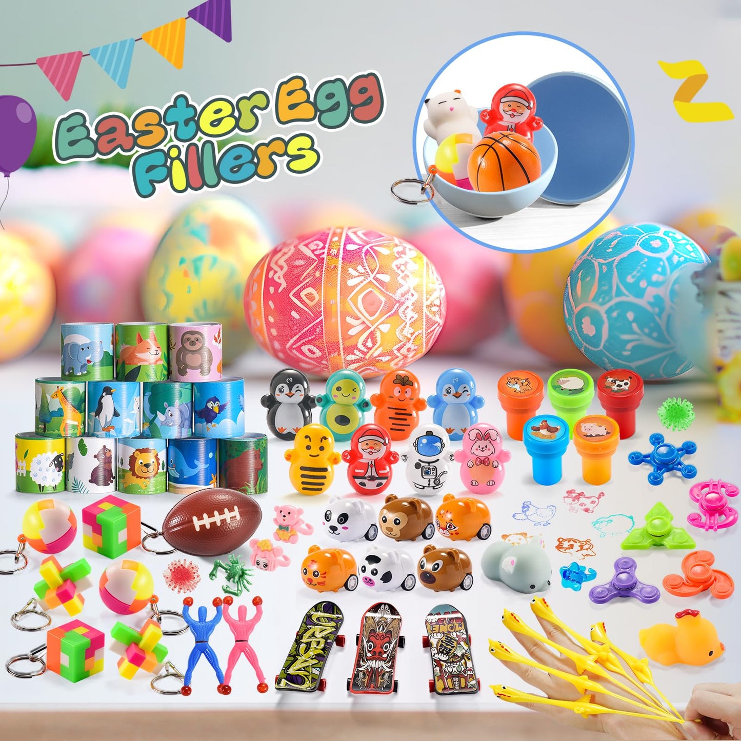 212 Pcs Party Favors for Kids, Bulk Prize Box Toys for Kids Classroom Elementary, Goodie Bags Stuffers for Ages 4-8 8-12, Easter Egg Fillers, Pinata Stuffers, Treasure Chest Small Toys, Birthday Gifts