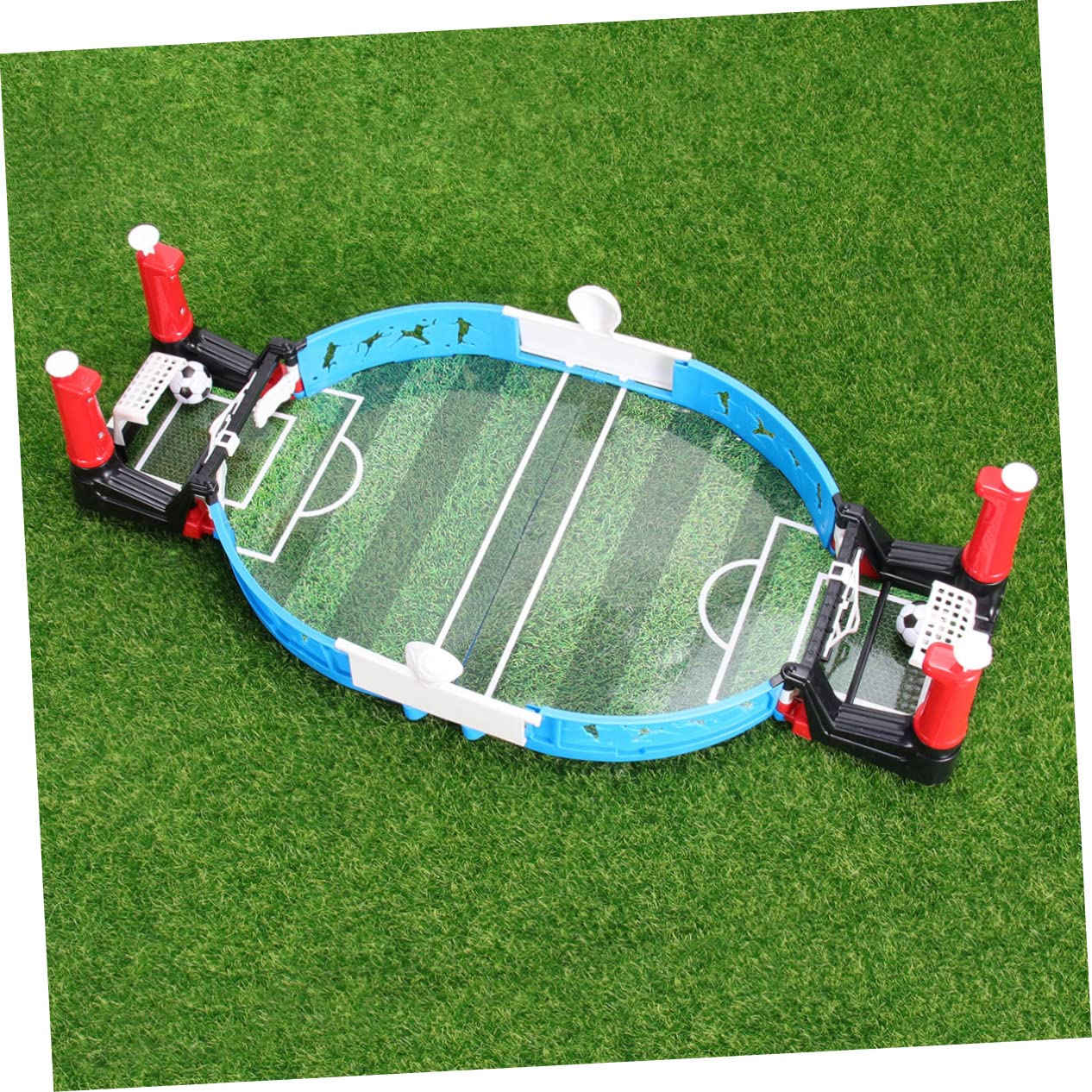 BESPORTBLE Mini Tabletop Football Game Plastic Double Player Soccer for Mini Balls Compact Portable Indoor Table Soccer Gift