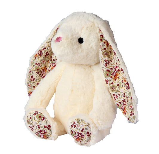 Petlou Durable Plush Rabbit Dog and Cat Toys with Multi-Squeaks and Crinkle Paper.15-Inch Beige Colour