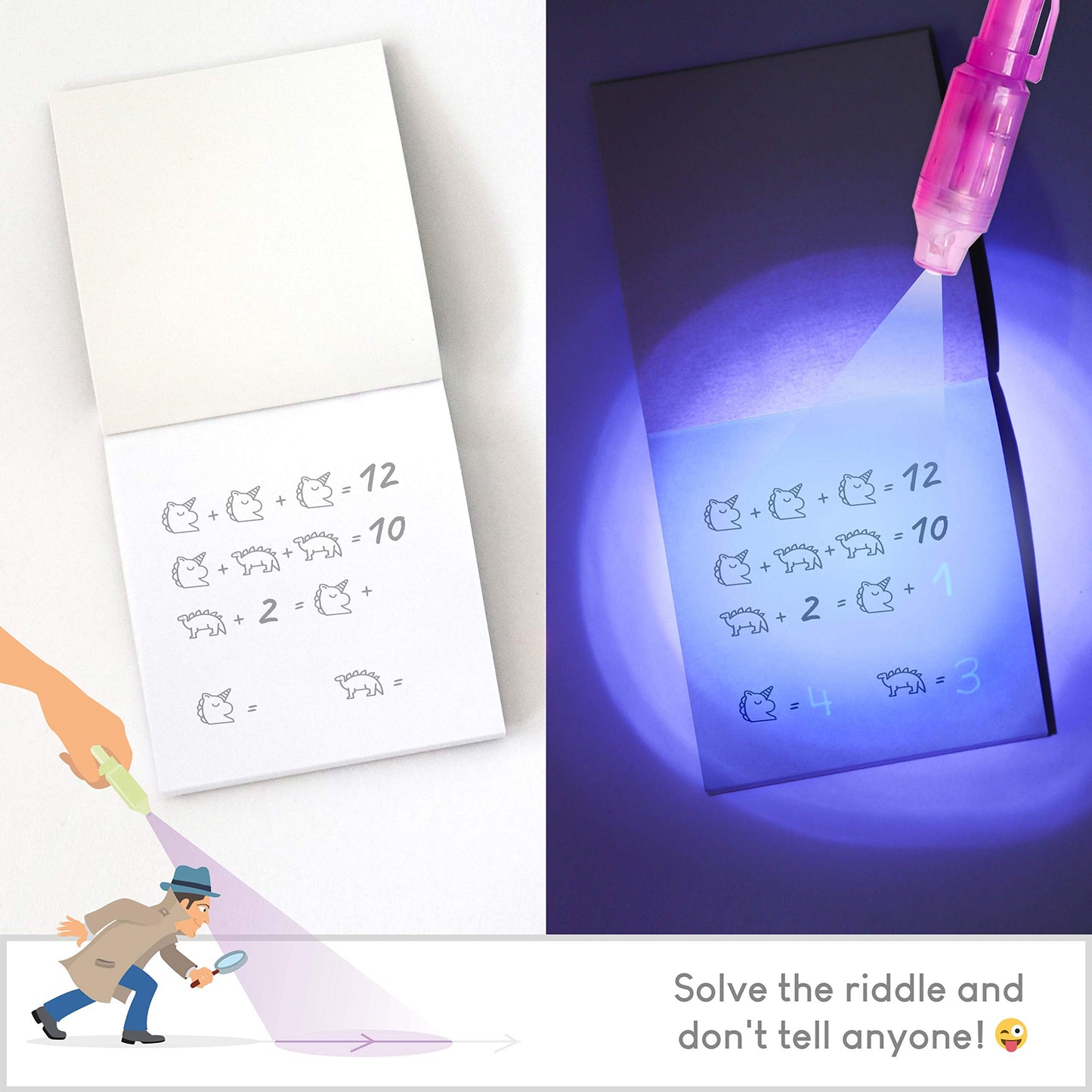 BONNYCO Invisible Ink Pen and Notebook Pack 16, Party Favors for Kids. Magic Spy Pen Goodie Bags Stuffers for Kids, Goody Bag Stuffers Pinata. Return Gifts Birthday Party, Classroom Prizes Students