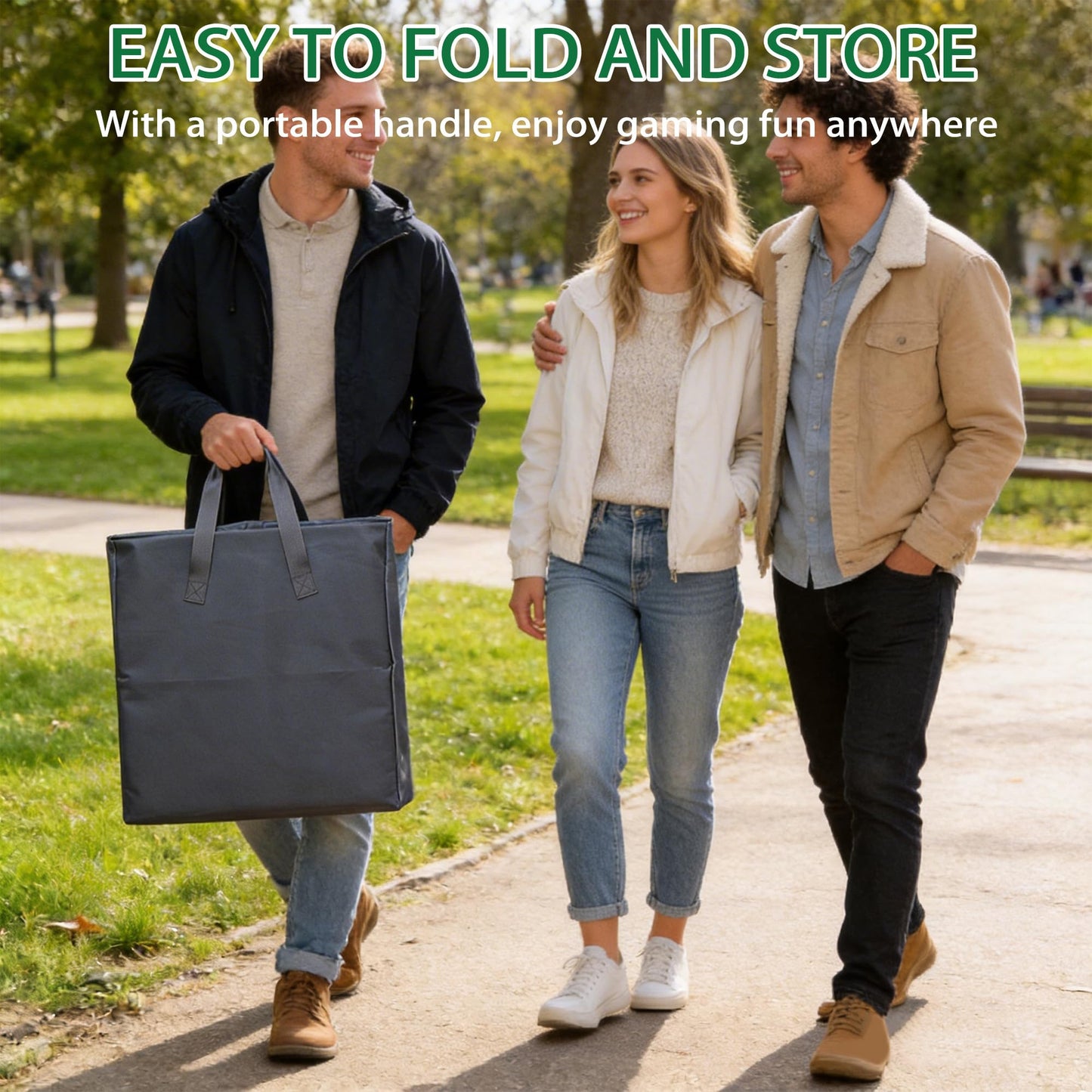 VERDIGRASS Golf Putting Game Set for Indoor & Outdoor,Portable Golf Pong Putting Green Mat with 2 Putters, 2 Balls,16 Hole Covers, 1 Storage Bag for Home, Backyard, Office & Party,Great Gifts for Men