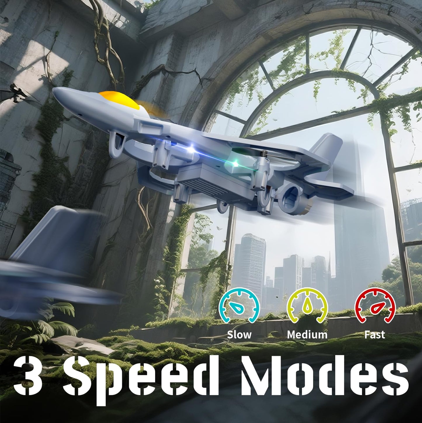 Tubokoro RC Planes for Kids Adults, V50 Foam Remote Control Airplane Jet Helicopter Drone Toys for Kids Adults 8-12 12-16, Remote Control Plane Airplane Toys with Led Lights, 360° Flip Stunt Rotation