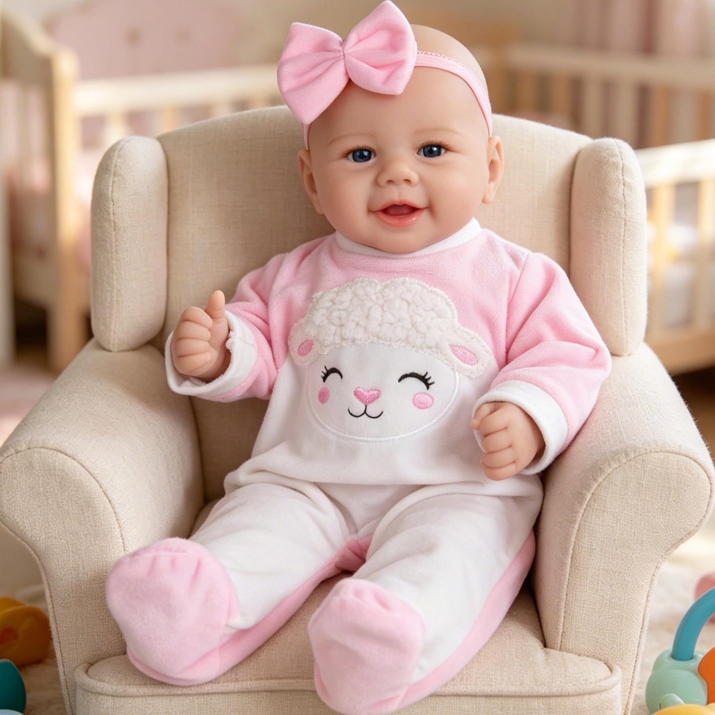 Milidool Reborn Baby Doll Girl - 17-Inch Soft Body Realistic Baby Doll Real Life Baby Dolls for 3+ Years Girl Birthday Gifts, Pretend Play, Christmas & Collection