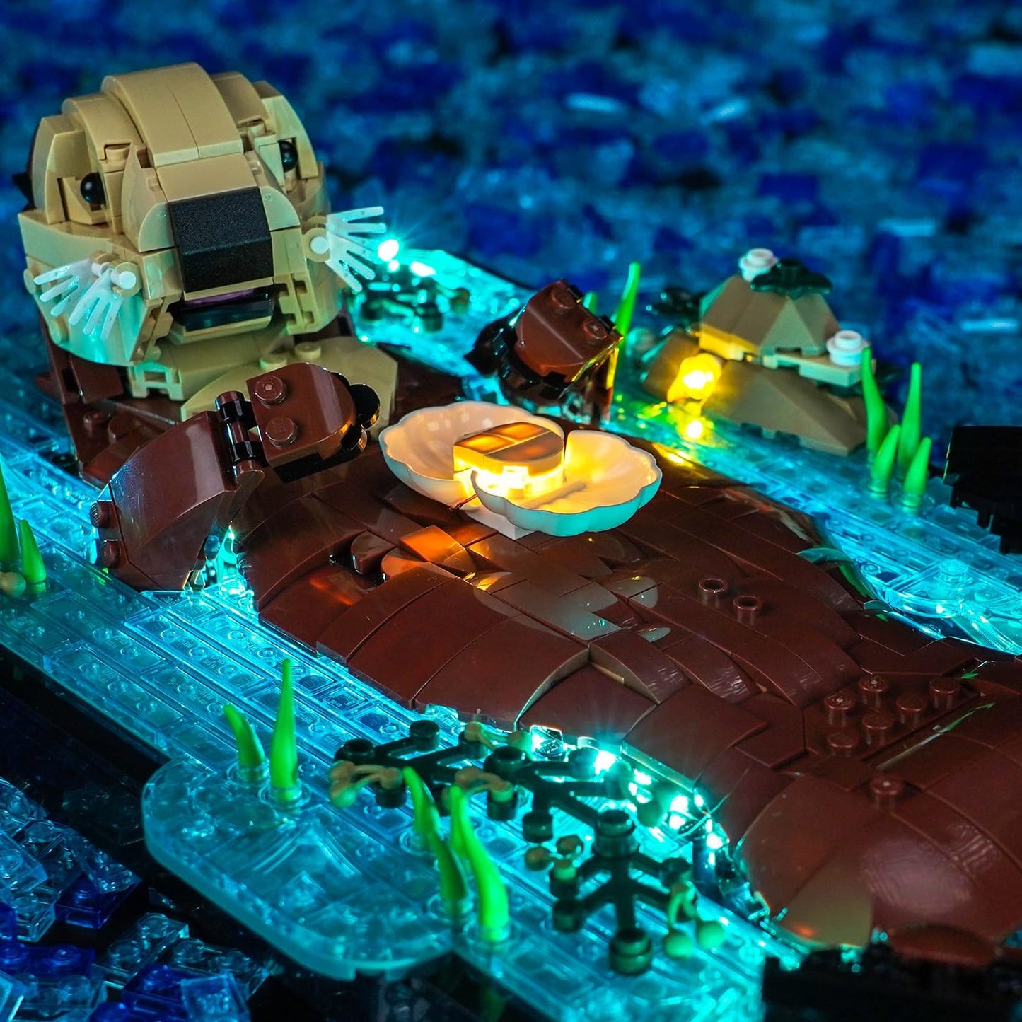 LocoLee Light kit Compatible with Lego 21366 Floating Sea Otters - No Actual Model Only Lights, LED Lighting Accessories Compatible with Lego Sea Otters 21366 (RC Version)