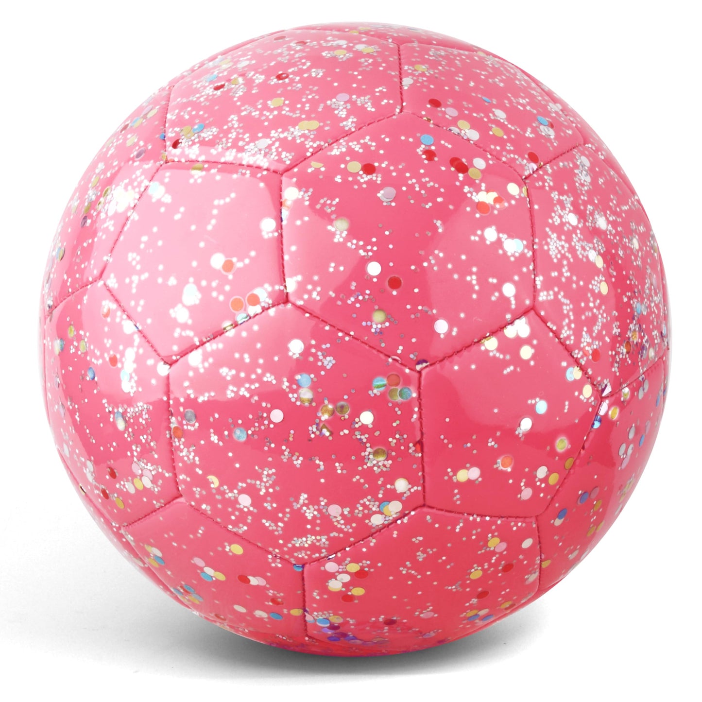 PP PICADOR Size 3 Soccer Ball Glitter Pink Soccer Balls for Kids Ages 3-6 6-8 8-10 Boys Girls Sports Training & Outdoor Play with Pump Gift