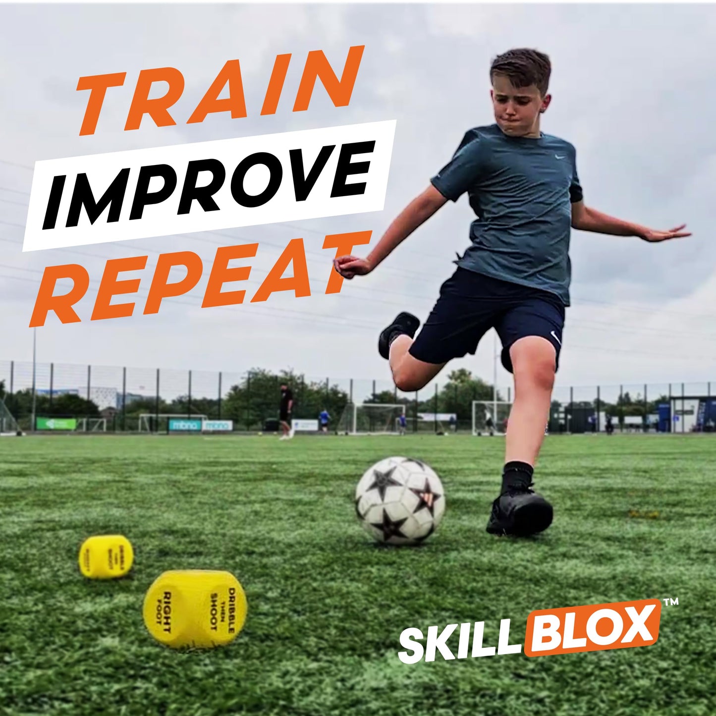 Skill Blox Soccer Gift for Boys – ShotMaster Shooting Training Dice – Fun Soccer Shooting Training Game for Kids, Boys & Girls 8–14