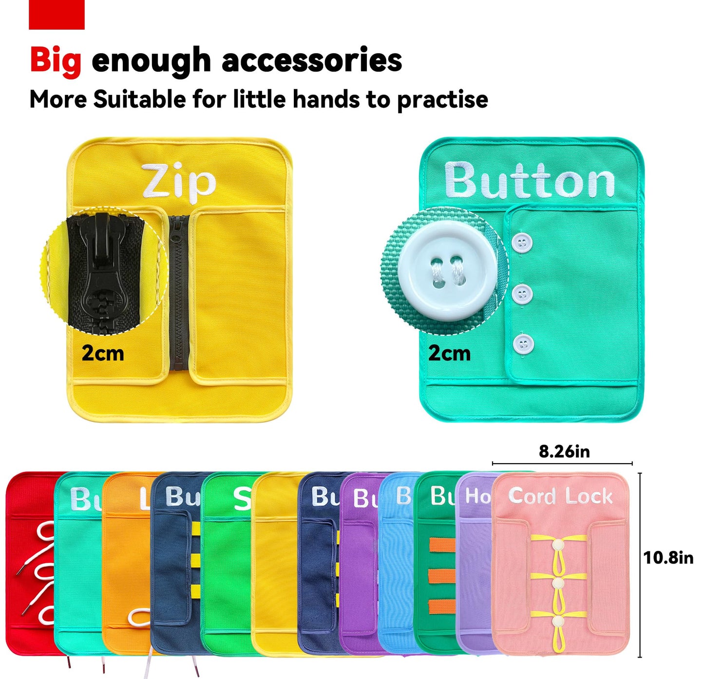Docifun Toddlers Busy Board Montessori Toys for 3 Years Old Girls Boys Birthday Gifts, 12-in-1 Sensory Developmental Toys Educational Activities for Preschool Learning Fine Motor Skills