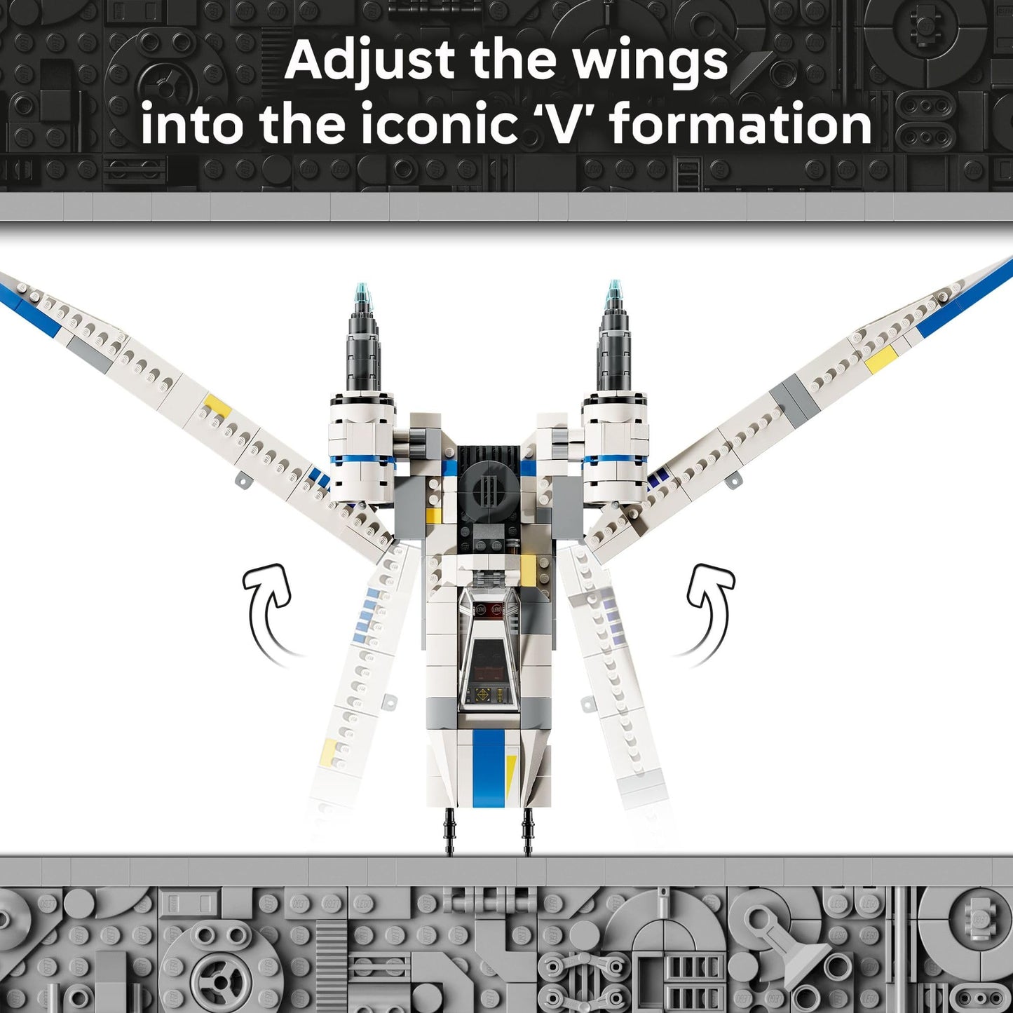 LEGO Star Wars Rebel U-Wing Starfighter Building Set - Includes Cassian Andor, Dedra Meero and K-2SO - Model Action Toy - Birthday Gift Idea for Boys, Girls, Kids, Ages 8+ - 75399