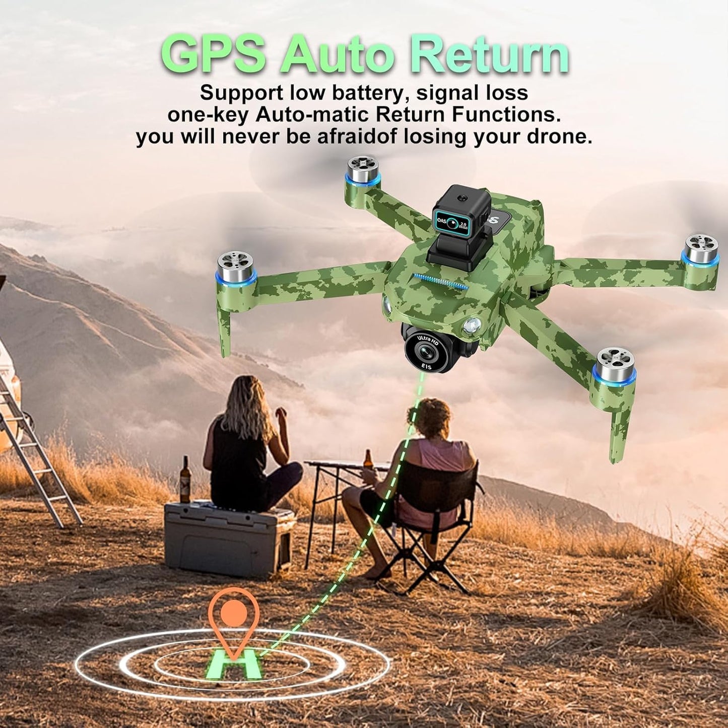 4K GPS Drone with Camera for Adults - 5G Remote Controller with 5.9 Inch Screen,Under 249g，Obstacle Avoidance, 60 Min Flight, Foldable Drone for Adults Beginners.（camouflage）