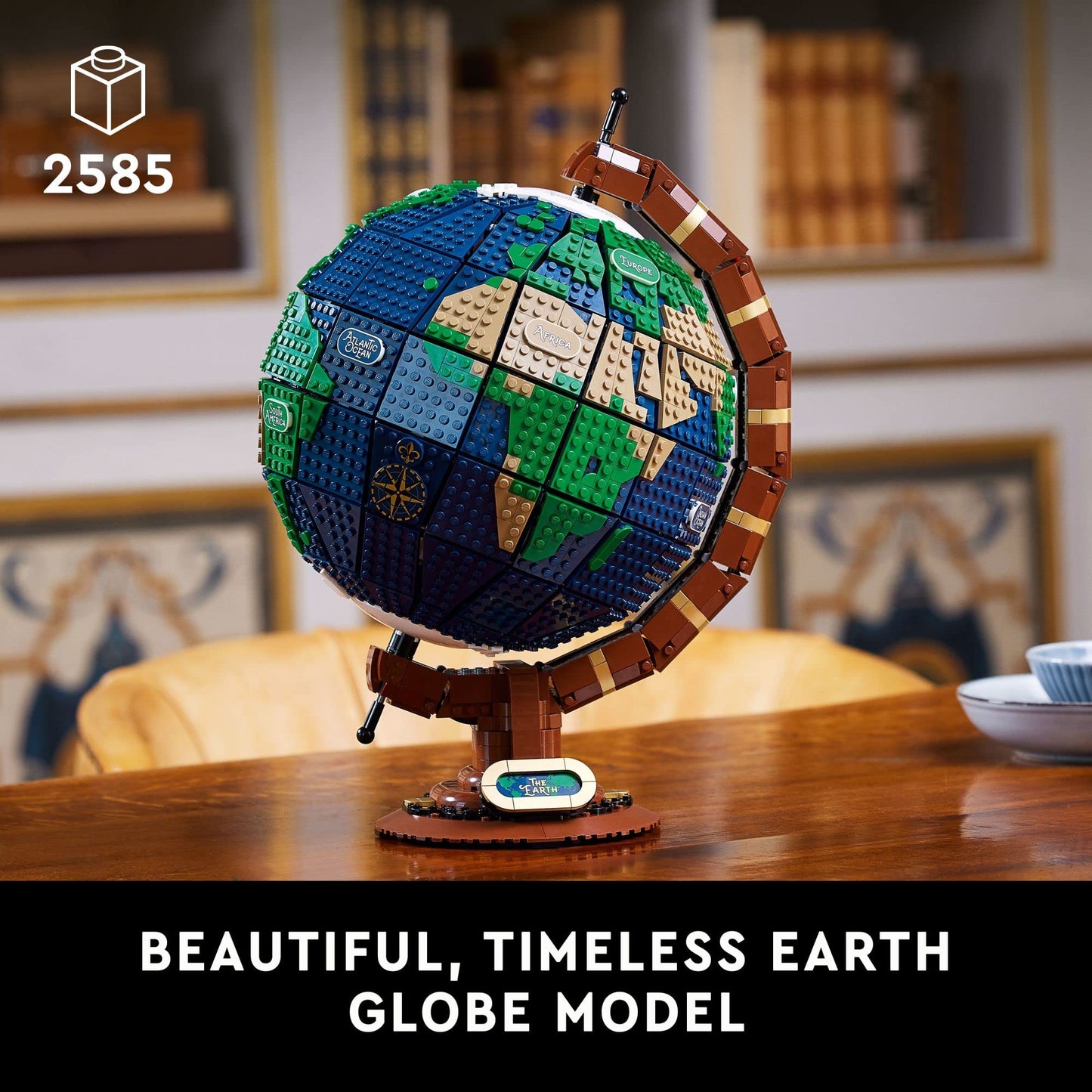 LEGO Ideas The Globe Building Set, Build and Display Model for Adults, Home Decor Gift for People with a Passion for Travel, Geography and Arts, 21332