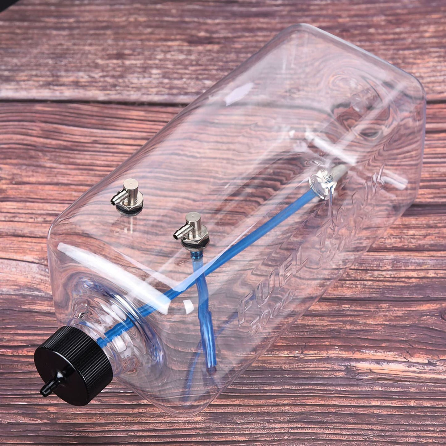 RC Airplane Fuel Tank,Transparent High Strength Sealed 1500ml Capacity CNC Machined Metal Fuel Container for 150-200cc Aircraft Enthusiasts Hobbyists Flying Competitions